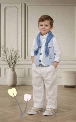 Βαπτιστικό ρούχο αγόρι Θεσσαλονίκη Βαπτιστικό Σύνολο Αγόρι Γλάρος Sky Blue – Baby Lovezu