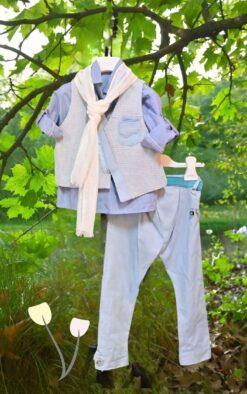 Βαπτιστικό ρούχο αγόρι Θεσσαλονίκη Βαπτιστικό Σύνολο Αγόρι Γλαύκος – Grey Sky Elegance κοστούμι αγοριού