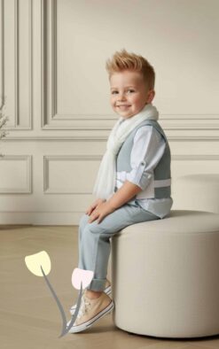 Βαπτιστικό ρούχο αγόρι Θεσσαλονίκη Boho Βαπτιστικό Αγόρι Άνθεμος