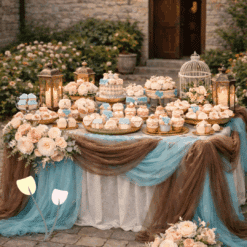 Στολισμός βάπτισης Θεσσαλονίκη Heavenly Grace Soft & Elegant Moments