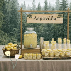 Στολισμός βάπτισης Θεσσαλονίκη Little Forest World εκεί όπου τα ζώα του δάσους πρωταγωνιστούν σε έναν ήρεμο και φωτεινό στολισμό.